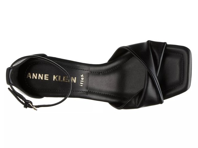 Anne klein black sandals shop
