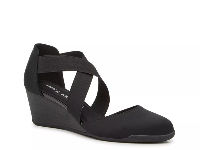 Anne Klein Ted Wedge Pump Women s Black Size 6.5 Pumps Wedge