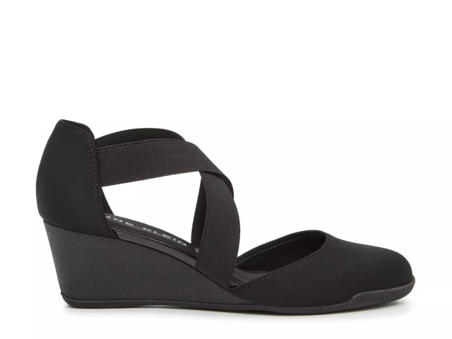 Anne Klein Ted Wedge Pump Women s Black Size 6.5 Pumps Wedge