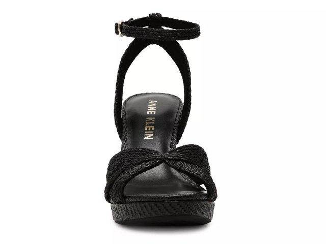Anne klein black sandals discount