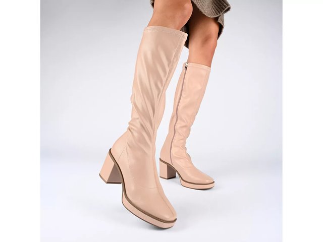 Journee Collection Alondra Platform Boot Women s Tan Size 7.5 Boots