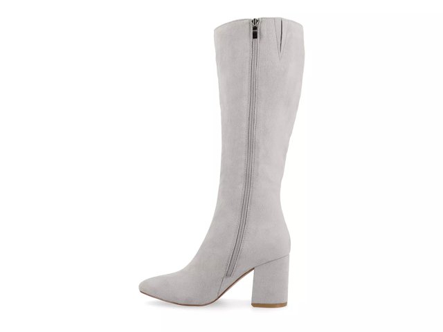 Grey extra wide calf boots clearance