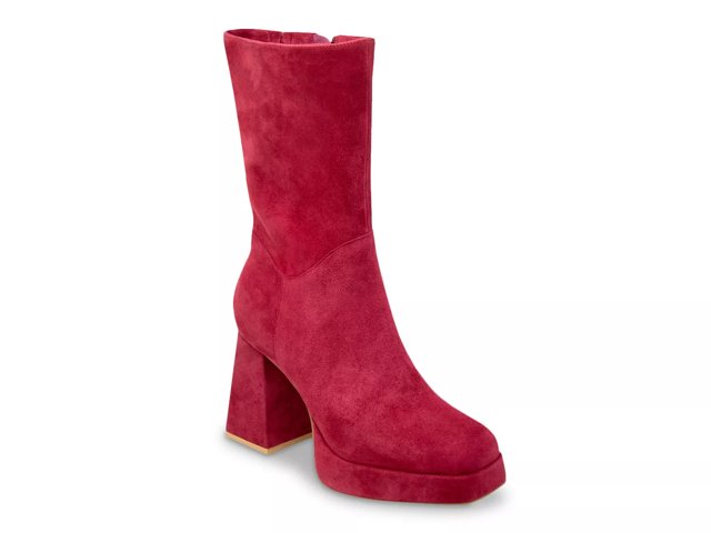 Charles David Verity Platform Boot in Deep Red at Nordstrom Size 6.5