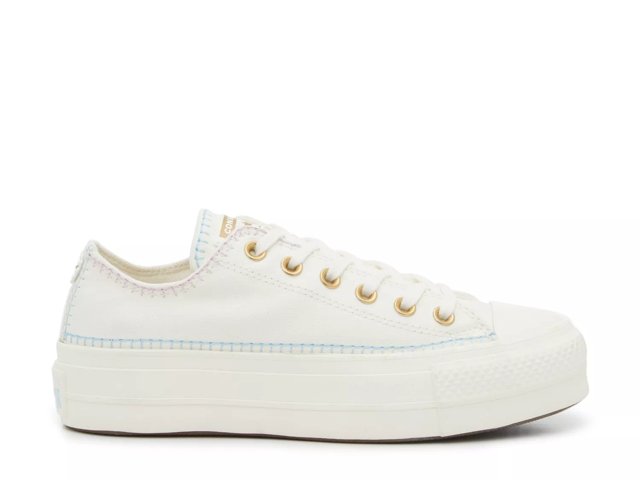 Converse Chuck Taylor All Star Crafted Stitch Lift Women s Platform Sneakers Size 8 Egret