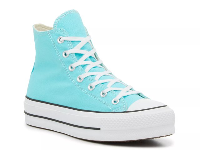 Blue converse high tops womens best sale