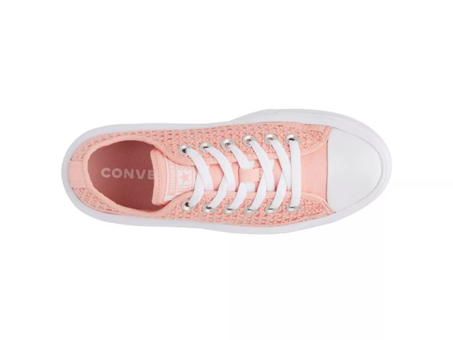 Converse Chuck Taylor Allstar Move Crochet Lowtop Sneaker Kids Girl s Pink Phase Size 6.5 Youth Sneakers Lace Up