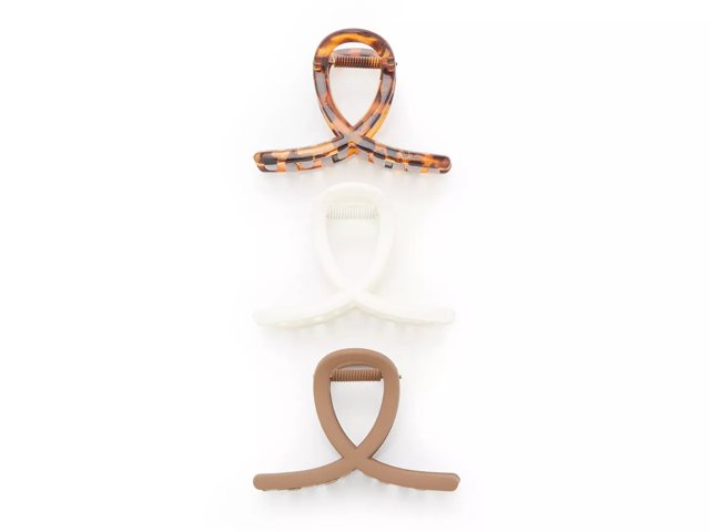 Kelly & Katie Mini Loops Hair Claw Clips Set - 3 Pack - Free