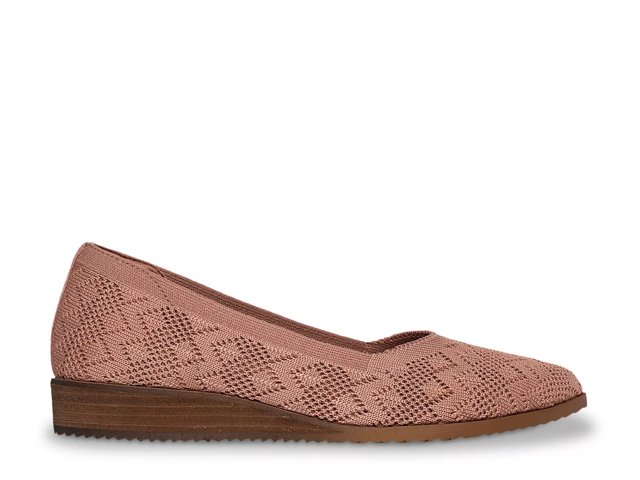 Skechers Cleo Sawdust With Grace Wedge Slip On