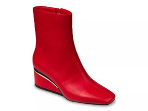 Red wedge boots online womens