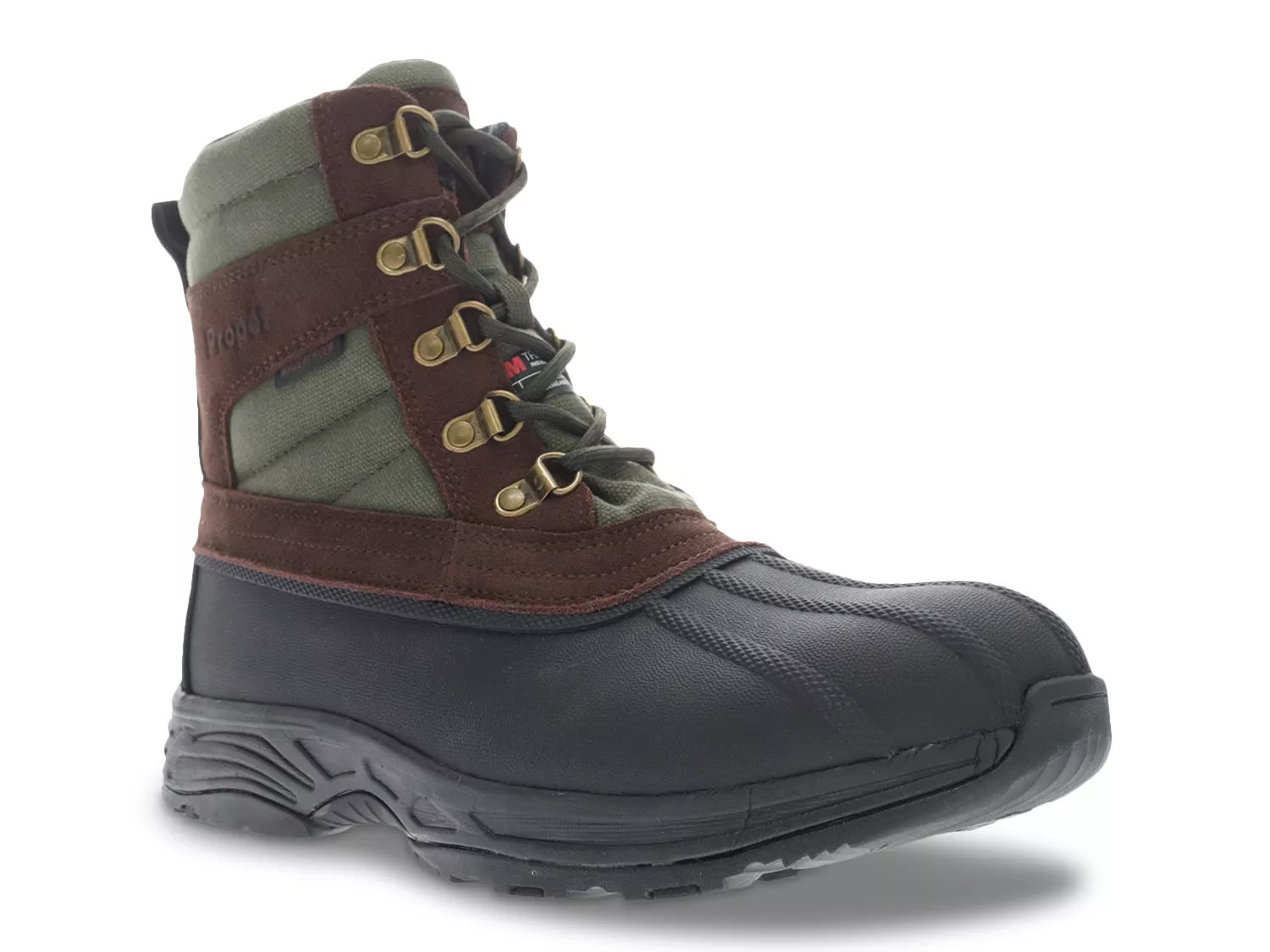 Propet Extra Wide Width Cortland Boot | Men's | Brown/Olive | Size 13 | Boots | Duck