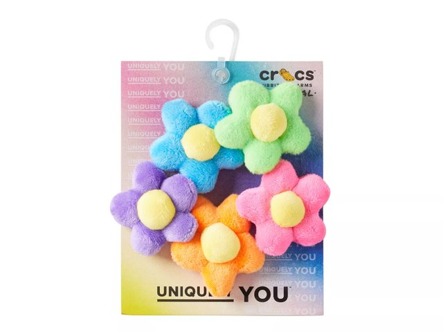 Crocs Plush Flower Power Jibbitz Set 5 Pack Free Shipping DSW