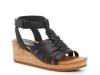 Nickie Wedge Sandal Black view