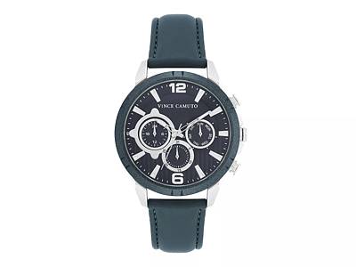 Vince camuto leather hot sale men's watch