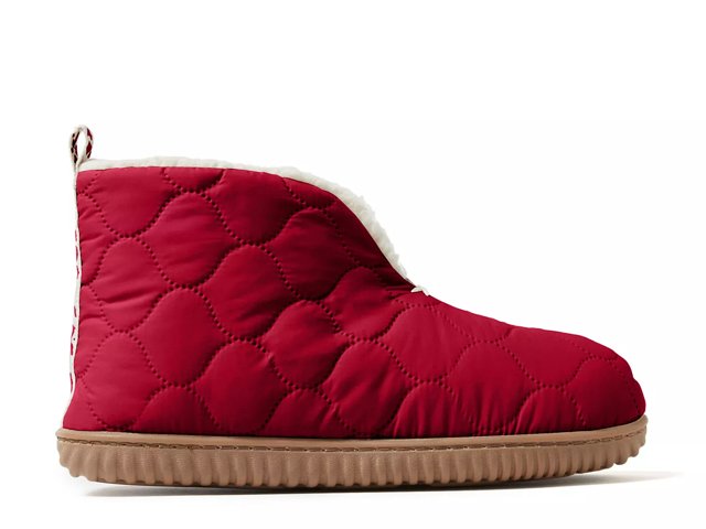 Red dearfoam slippers deals