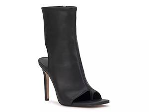 Dezi buckle peep toe ankle boot in outlet black