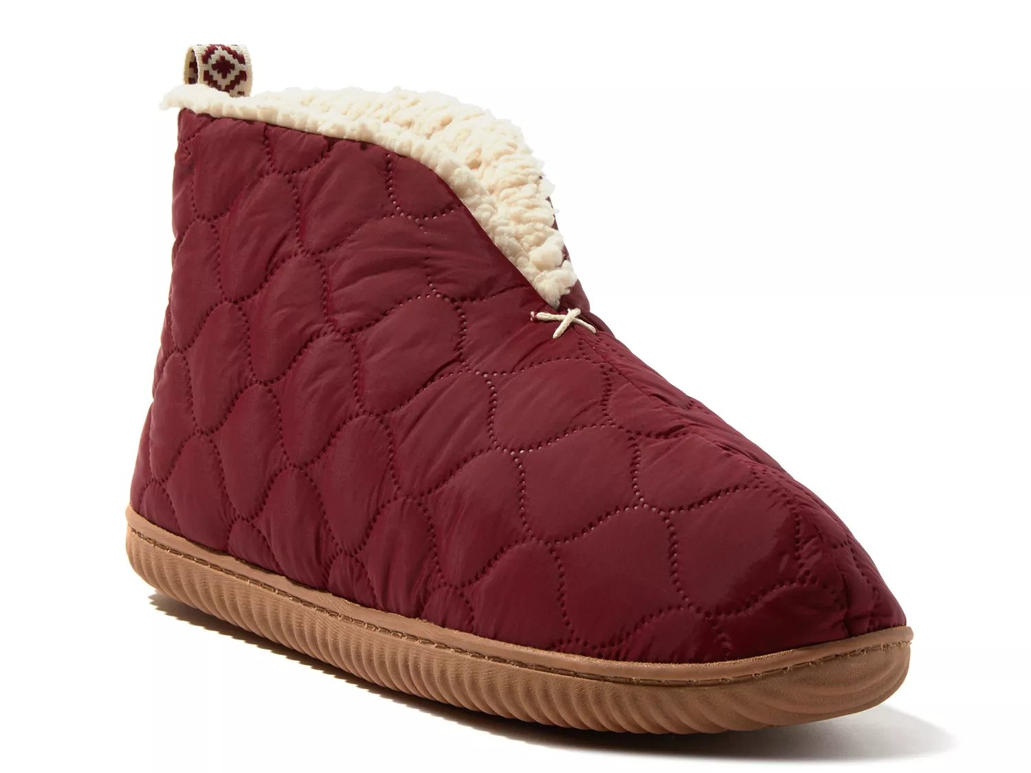 Dearfoams Warm Up Boot | Men's | Red | Size L | Slippers