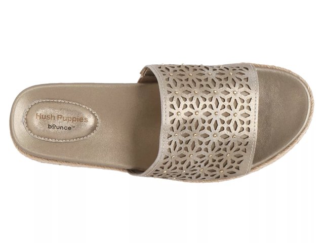 Hush Puppies Women s Lady Platform Sandal in Warm Mushroom Bronze Metallic Size 7.5