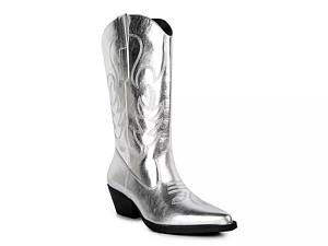 Silver store booties dsw