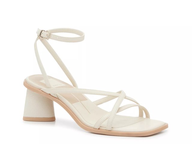 Dsw white block heels sales