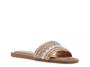 Dsw gold hot sale sandals flat