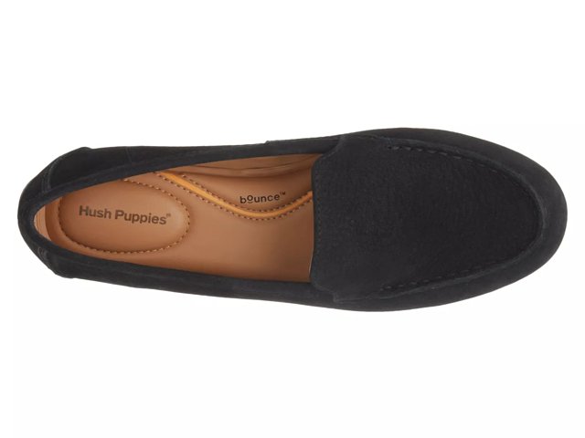 Hush puppies black loafers clearance