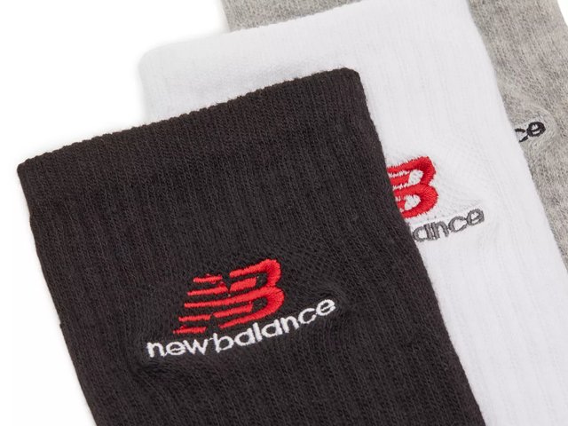 New Balance Cushion Men’s Crew Socks - 3 Pack - Free Shipping | DSW