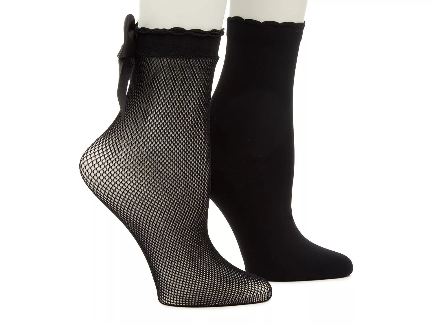 Mix No. 6 Fishnet & Ruffle Women's Ankle Socks - 2 Pack - Free Shipping ...