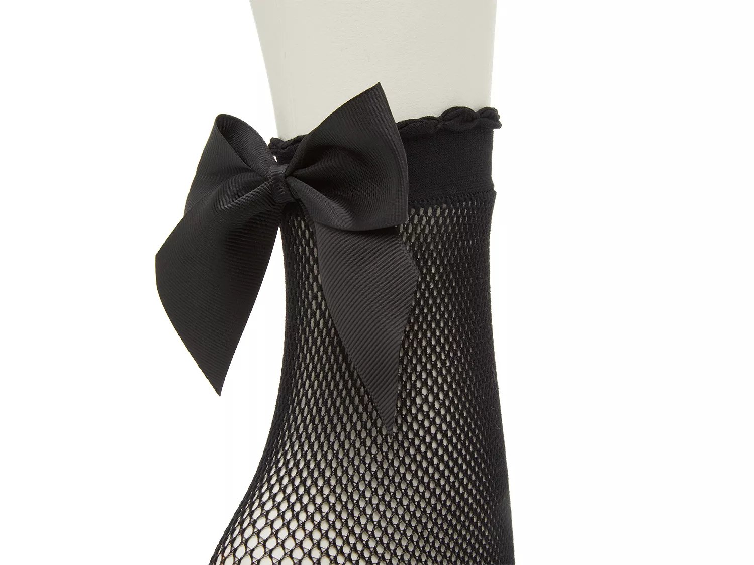 Fishnet & Ruffle Women's Ankle Socks - 2 Pack