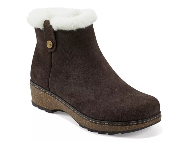 Earth suede booties top