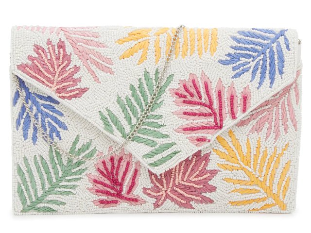 Kelly & Katie Palm Leaf Beaded Clutch - Free Shipping | DSW