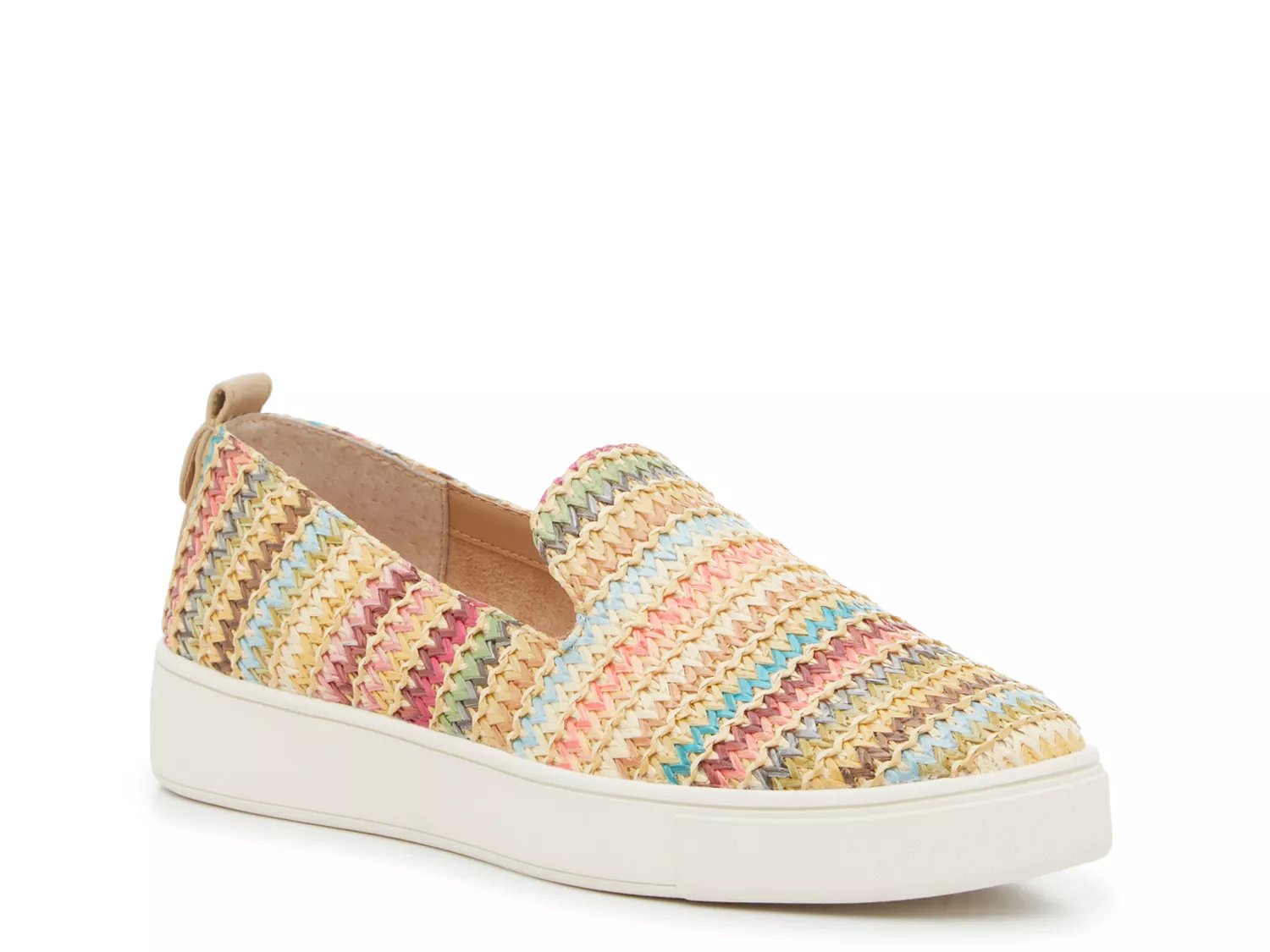 Kelly & Katie Feni SlipOn | Women's | Tan/Multicolor Raffia | Size 7.5 | Sneakers