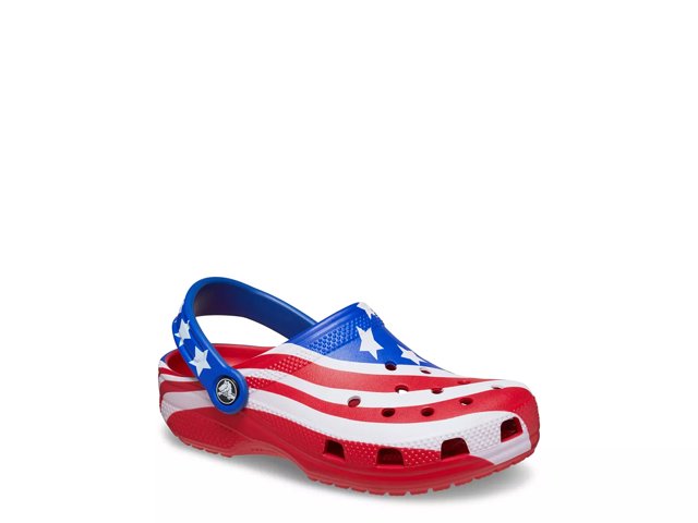 Kids american flag crocs top