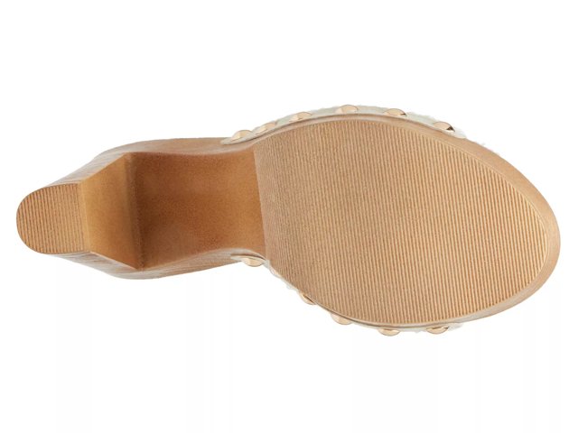 Steve madden リアライズ ヒール トープ Steve Madden Irenee Raffia Two Piece Open Toe Ankle Strap