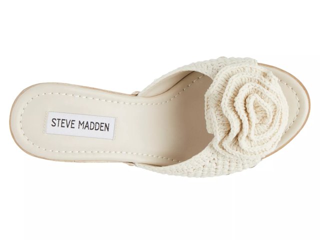 【Steve Madden】リゾート☆エスパドール・ウェッジサンダル Steve Madden Mule Sandal With Criss Cross Rhinestones All