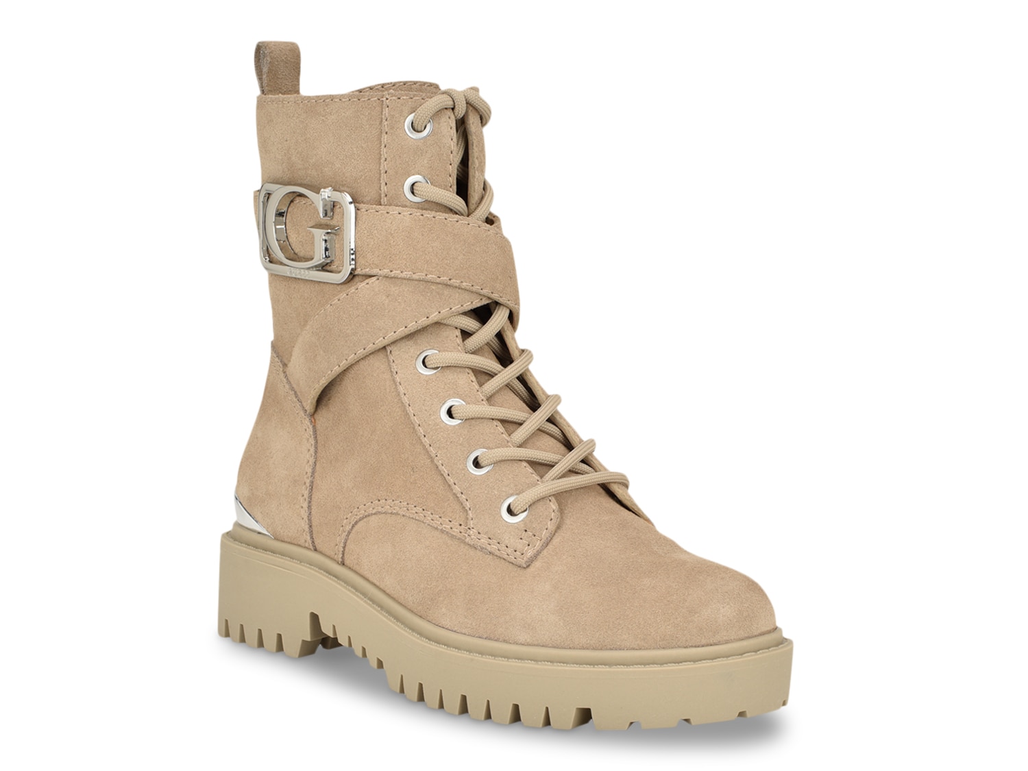 Guess Orana Combat Boot | Women's | Taupe | Size 6 | Boots | Lug