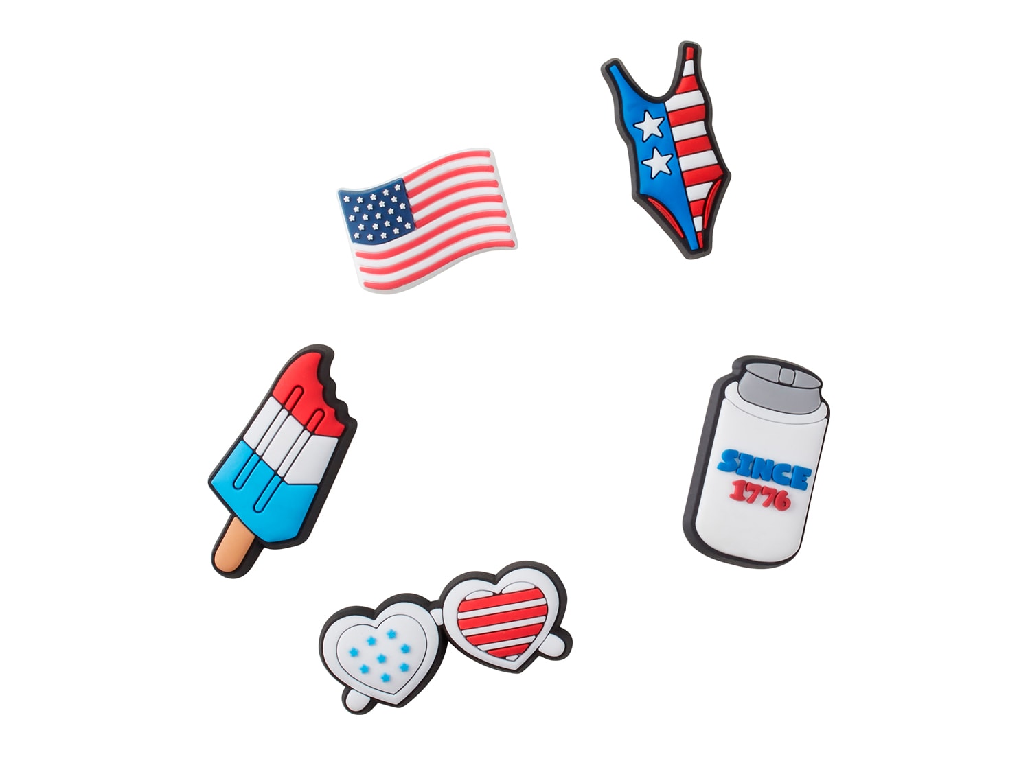 USA Jibbitz Set - 5 Pack