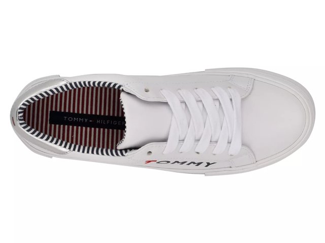 Tommy hilfiger metallic panel platform trainers sales