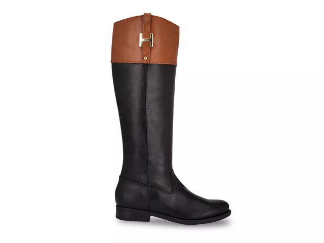 Tommy hilfiger black riding top boots