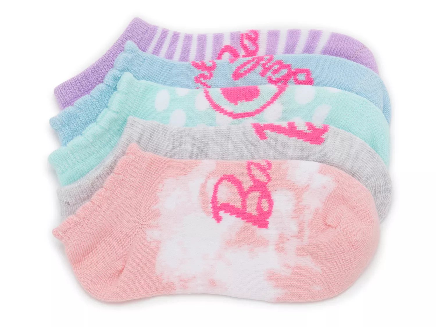 Barbie Kids' No Show Socks- 5 Pack