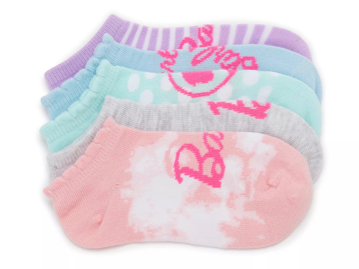 High Point Design Barbie Kids' No Show Socks - 5 Pack