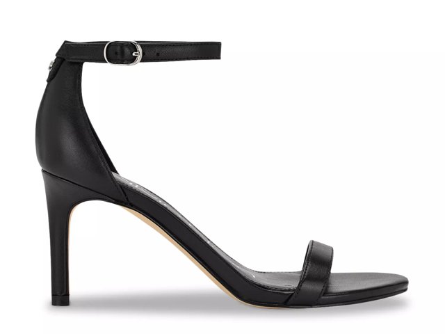 Calvin klein black strappy heels cheap