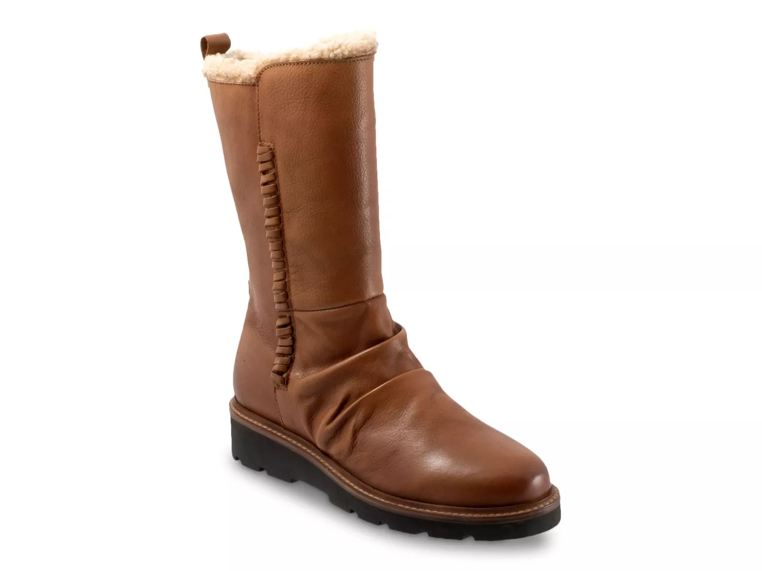 Leather fur hotsell lined boots uk