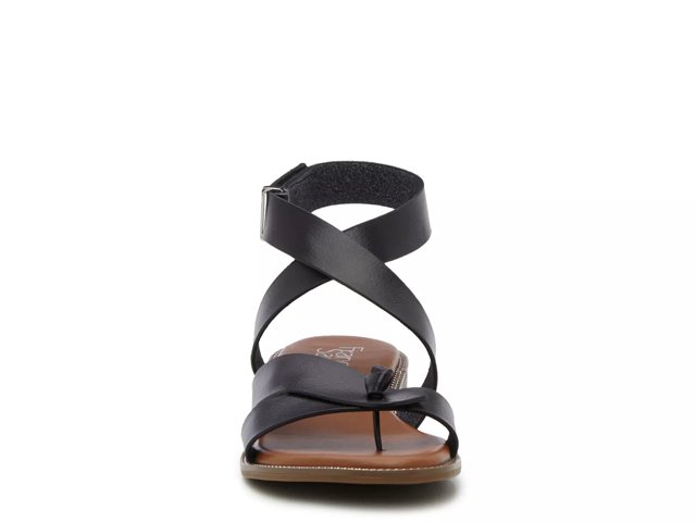 Franco sarto black flat sandals best sale