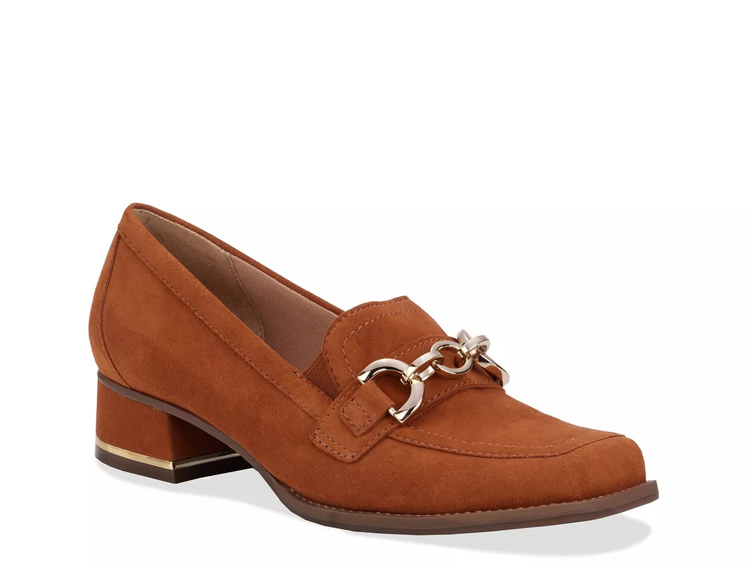 Ros Hommerson Wide Width Evie Loafer | Women's | Tan Suede | Size 7 | Loafers | Block