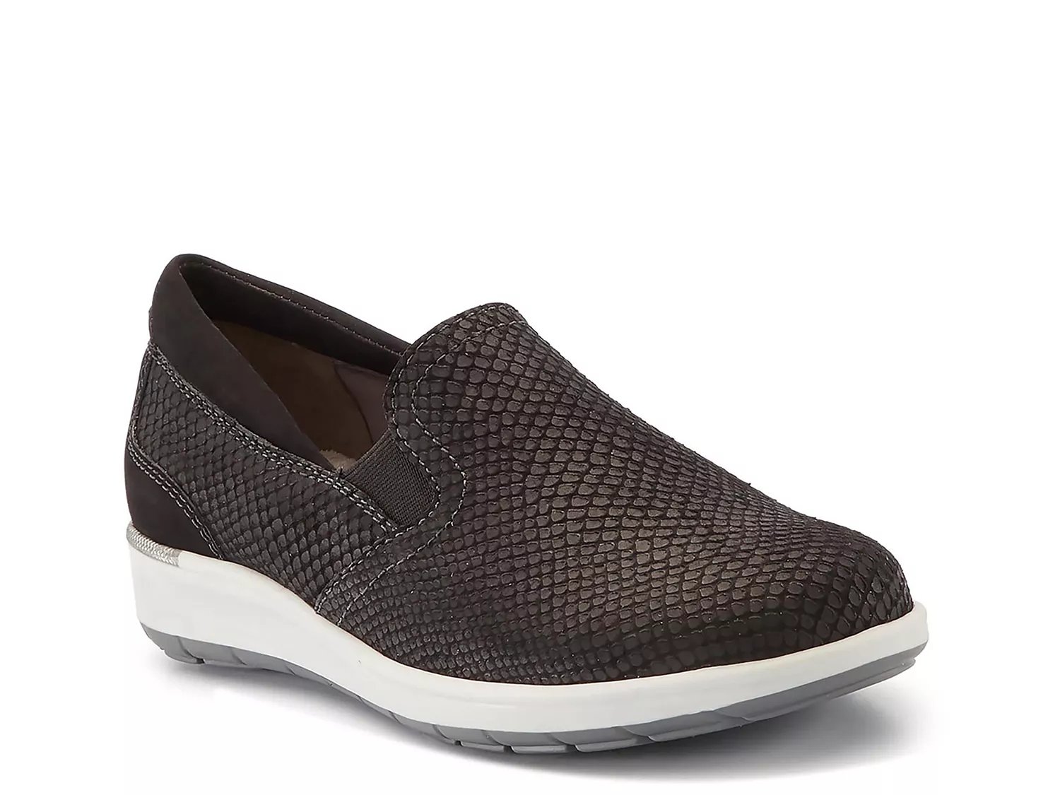 Ros Hommerson Wide Width Orleans Sneaker | Women's | Black Snake Print Leather | Size 6.5 | Slip-Ons | Sneakers