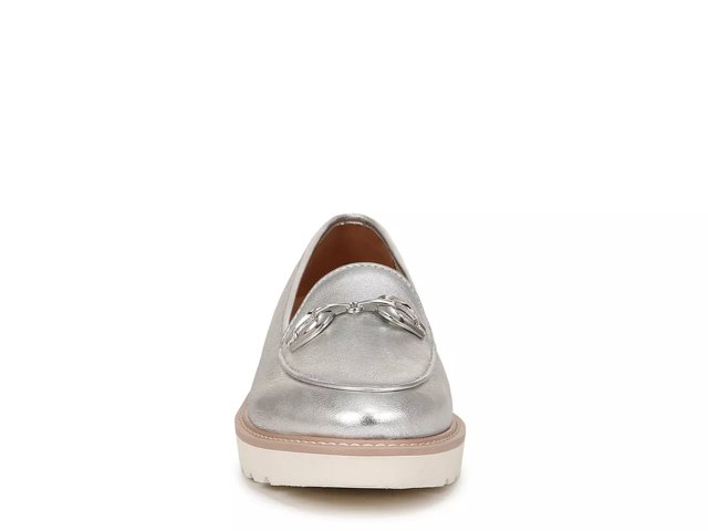 Naturalizer silver loafers clearance