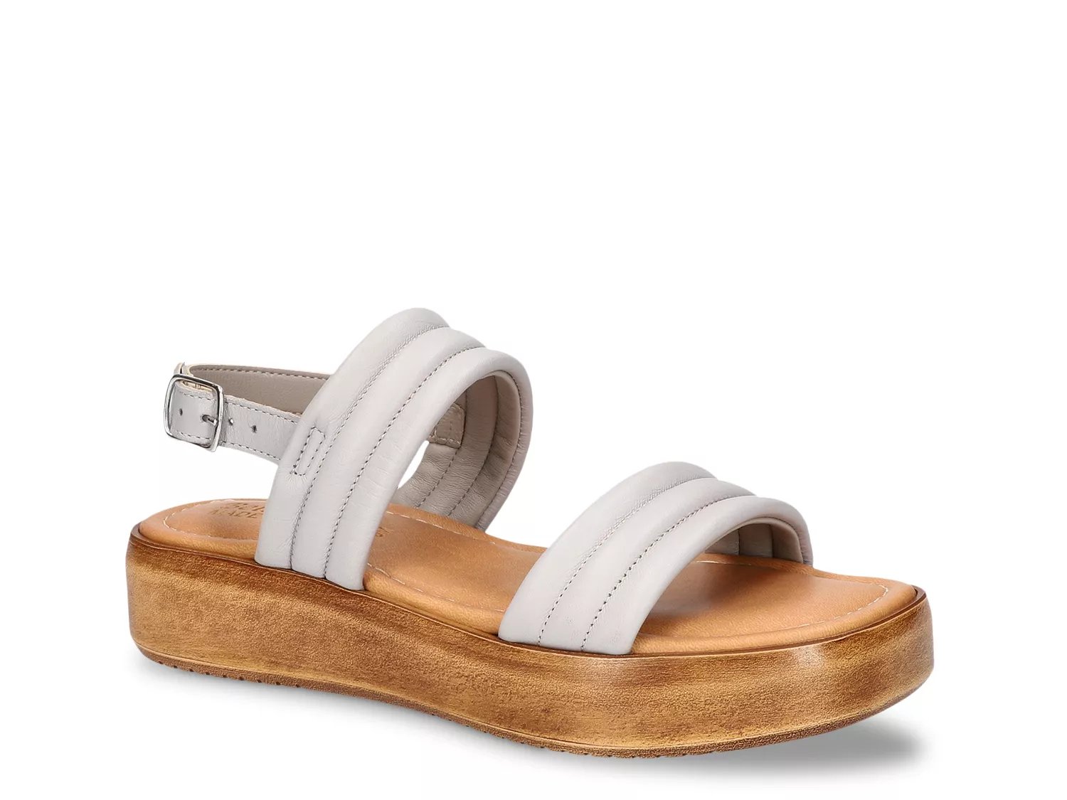Bella Vita Extra Wide Width Ode Italy Puffy Wedge Sandal | Women's | Grey | Size 8.5 | Sandals
