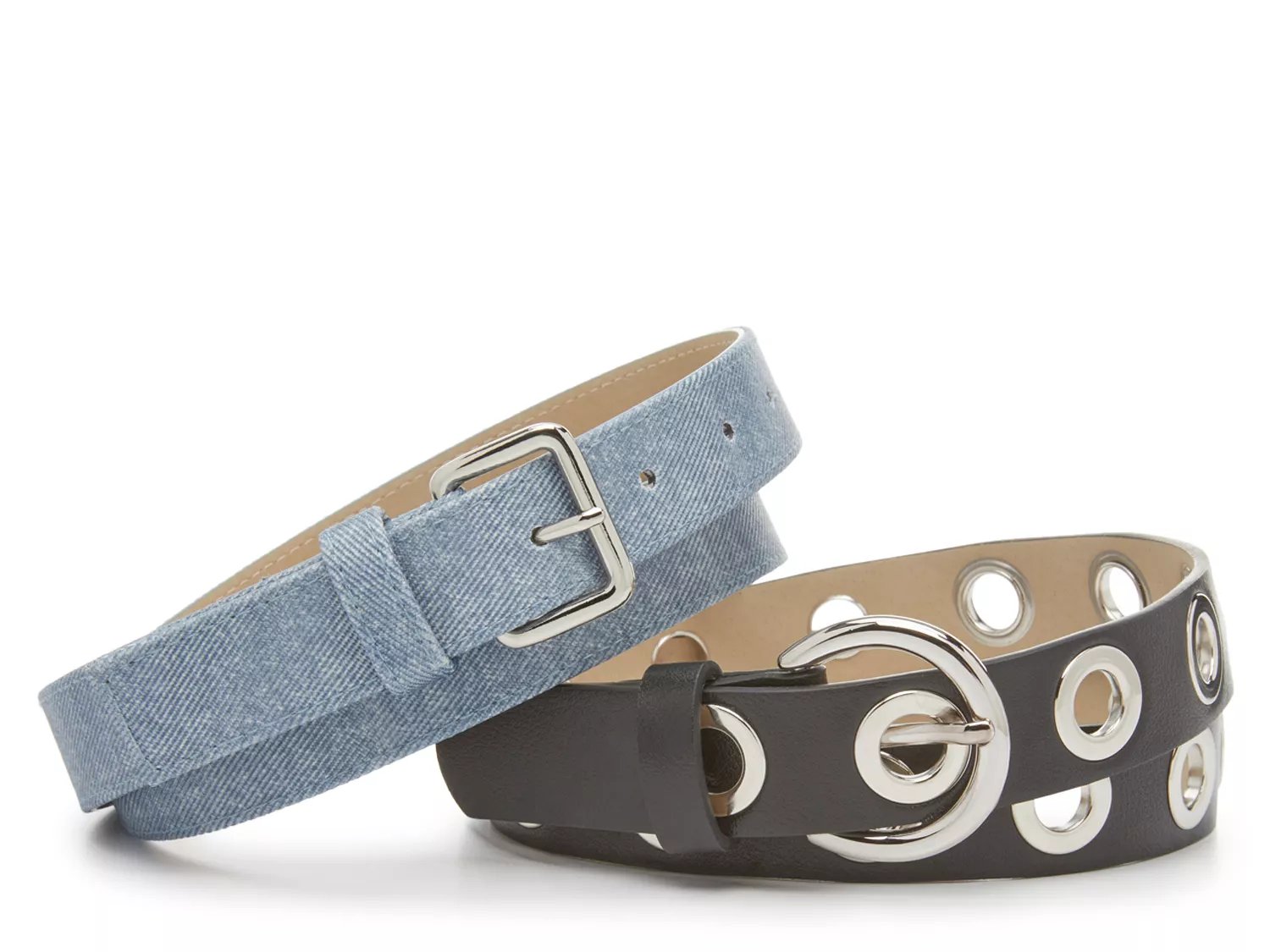 Crown Vintage Denim & Black Women's Belts- 2 Pack - Free Shipping | DSW