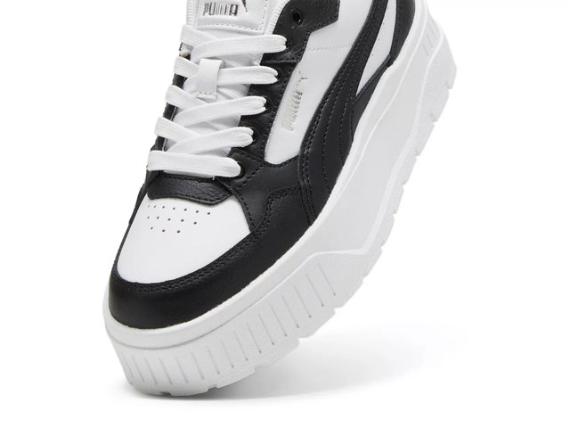 Puma black and white platform shoes discount
