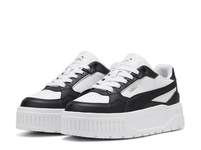 Puma ★ Karmen Black Warm White Puma Karmen Distressed Women Sneaker | Sports Shoe | Skate